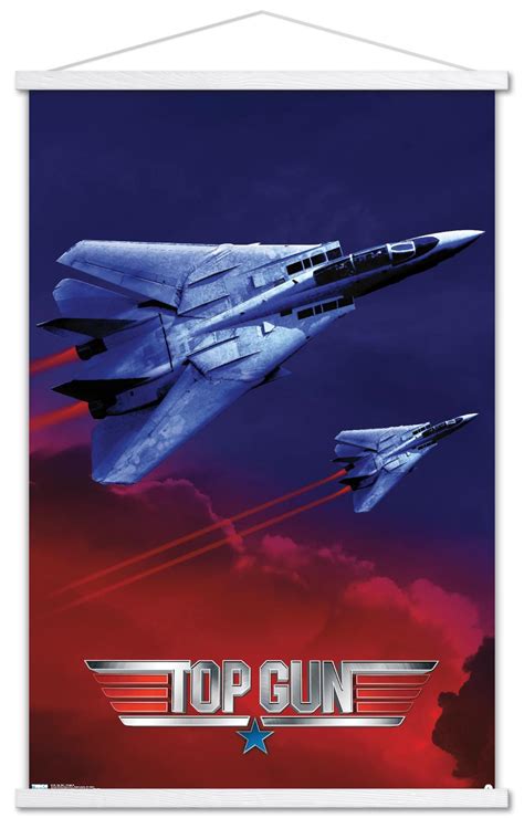 Top Gun Wingman Wall Poster With Wooden Magnetic Frame 22375 X 34