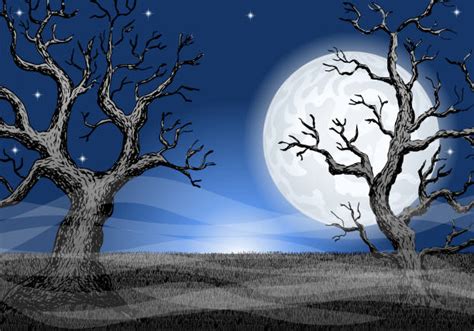 Royalty Free Cartoon Of The Scary Woods Clip Art Vector Images