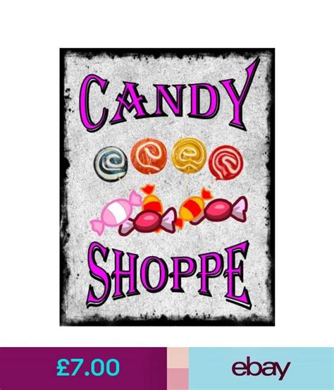 Vintage Style Candy Shop Sign Candy Retro Style Sign Kitchen Sign