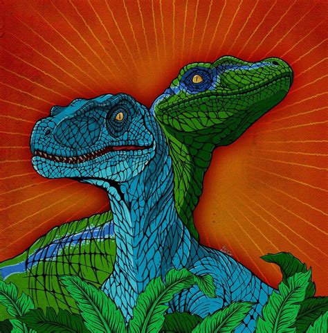 Velociraptors Jurassic World Dinosaur Prints Etsy Dinosaur Posters Jurassic World Dinosaurs