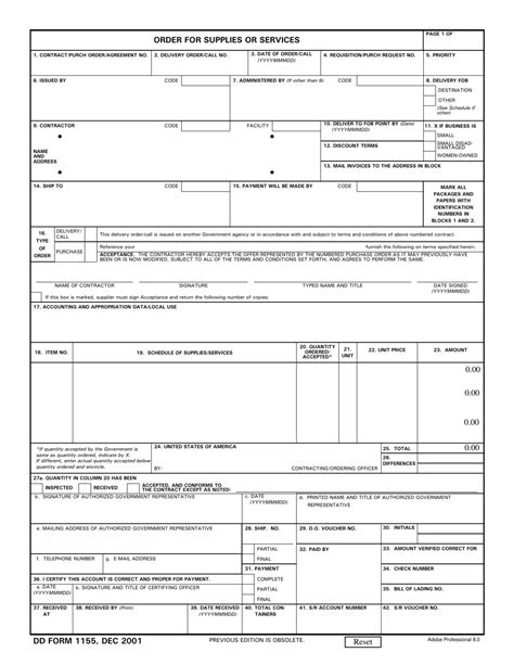 Dd Form 1155 Fill Out Sign Online And Download Fillable Pdf