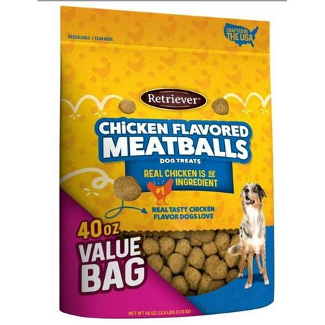Retriever Chicken Meatball Dog Treats 40 Oz