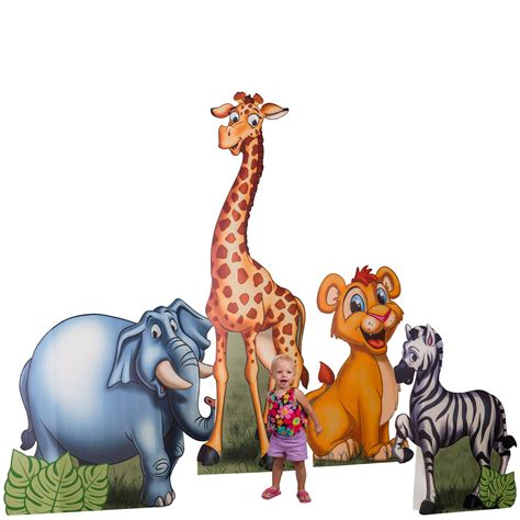 Buy 3 Ft To 7 Ft 2 In Jungle Safari Animals Cardboard Cutout Standee