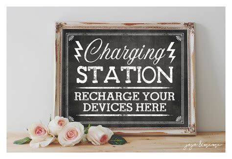 Instant Charging Station Printable Wedding Or Event Etsy