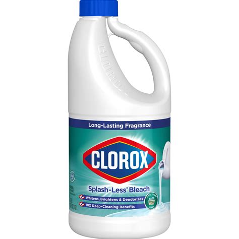 Clorox Splash Less Liquid Bleach Clean Linen Scent 55 Oz Bottle