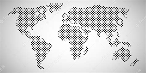 Premium Vector World Map With Dots