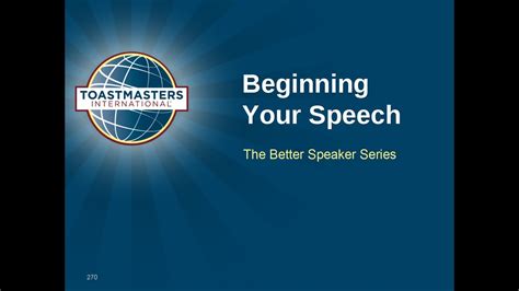 Beginning Your Speech Youtube