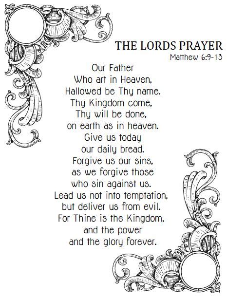 The Lords Prayer Kjv Printable Printabletemplates