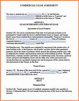 Images of Draft Commercial Lease Agreement