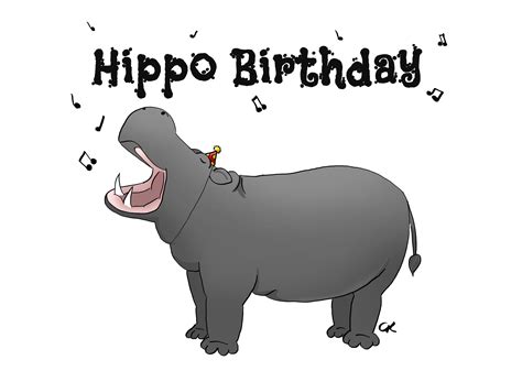 Because Everyone Needs A Singing Hippo For Their Birthday Adorableart