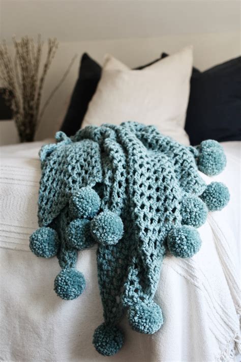 Celestial Poms Free Crochet Pattern — Two Of Wands Crochet Blanket
