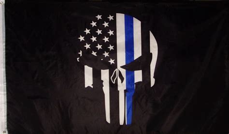 Punisher Blue Line Flag Confederate Flags And More