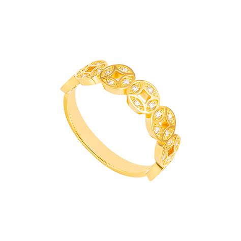 Nhẫn Kim Tiền Vàng 18k đính đá Cz Pnj Xm00y061086