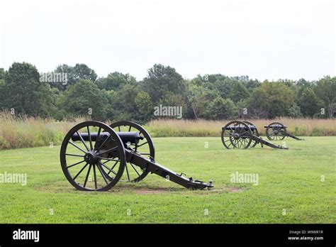 Cannons At Guibors Battery At Wilsons Creek National Battlefield In