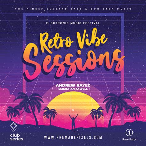 Retro Vibe Album Cover Premade Pixels