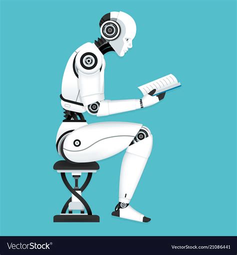 Robot Machine Learning Royalty Free Vector Image