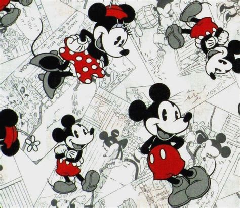2 Yard Mickey And Minnie Mouse In Red Black And White On Background Mickey And Minnie 1630x1420