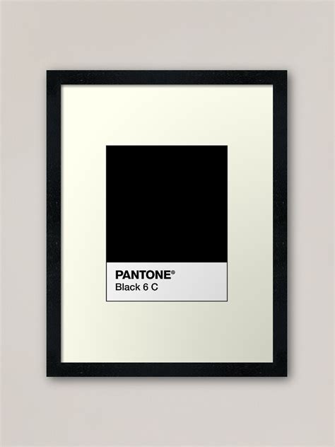 Pantone Black 6 C Framed Art Print For Sale By Camboa Redbubble
