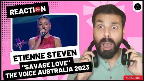 etienne steven savage love by jason derulo reaction the voice australia 2023 youtube