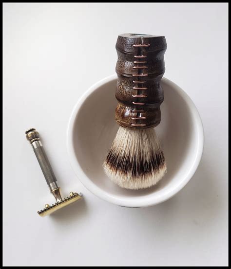 Handcrafted Bamboo Wet Shave Brush With 21mm Silvertip Badger Etsy In