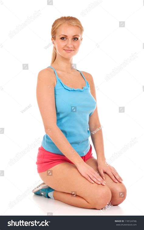 Woman Sitting On Knees