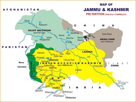 Jammu And Kashmir River Map Kashmir Maps Perry Castaneda Map