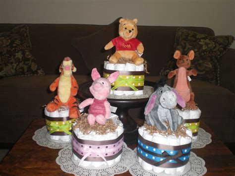 Winnie the pooh centerpieces(3)winnie the pooh baby shower,classic winnie the pooh,hunny pot behindthetheme 5 out of 5 stars (1,000) $ 15.95. Carol order only Winnie the Pooh Diaper Cakes Baby Shower ...