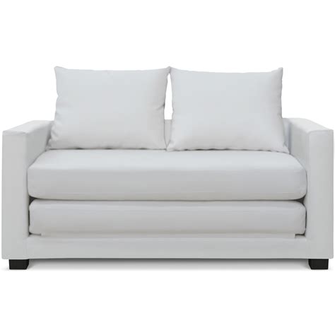 Canapé convertible couchage quotidien canapé lit cuir petit canapé lit canapé lit confortable petit canapé 2 places canapé bleu canard petit. Canapé lit simili cuir blanc Maryote | LesTendances.fr