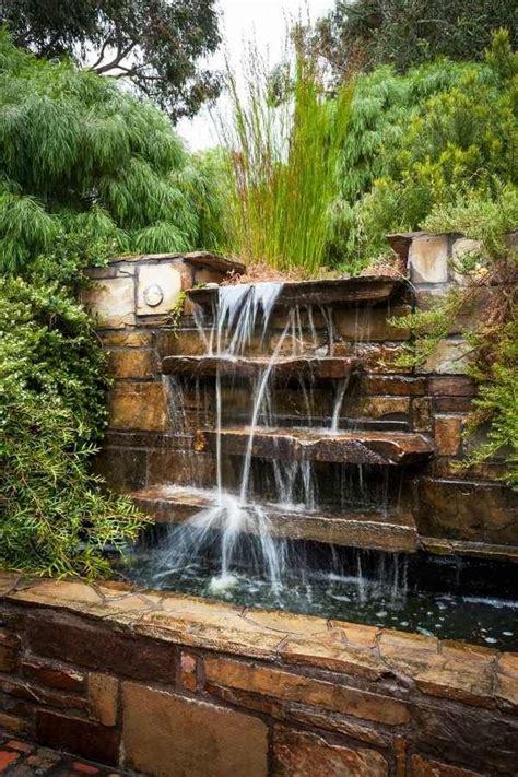 Natural Look Waterfall Cascade Green Landscape Outdoor Area Natural