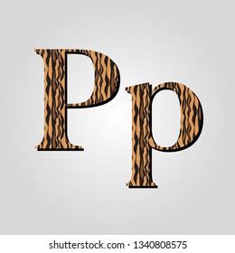 Letter P Tiger Texture Stock Illustration 1340808575 Shutterstock