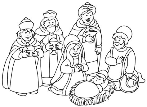 Los Reyes Magos para colorear - Dibujos para colorear