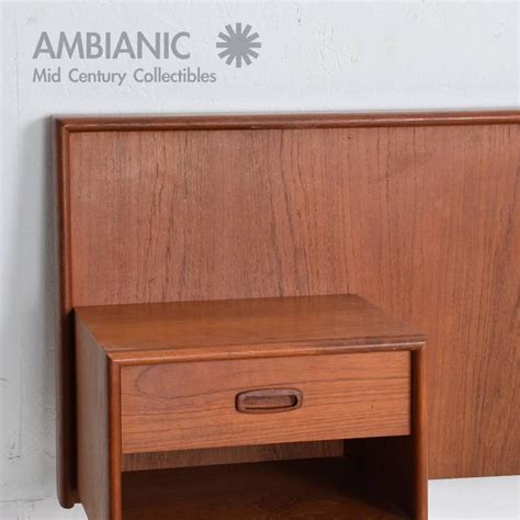 Vintage teak mid century double headboard with cabinets. Mid-Century Danish Modern Queen Teak Headboard Floating ...