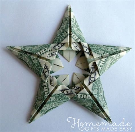 How To Make A Origami Christmas Star With Money Money Origami Star