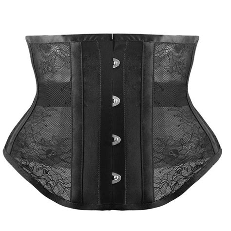 sexy 8 steel boned see through lace bodyshaper waist cincher underbust corset n22902