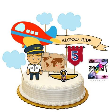 Pilot Aeronautics Cake Topper Set Shopee Philippines