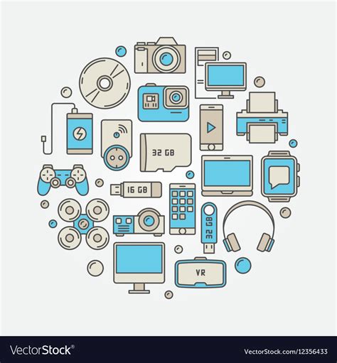Consumer Electronics And Gadgets Royalty Free Vector Image
