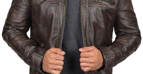Mens Brown Genuine Lambskin Leather Jacket Jacketsthreads