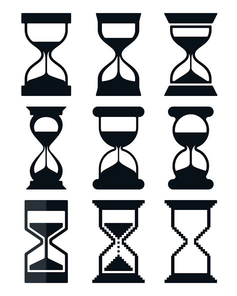 hourglass icon set 662205 vector art at vecteezy