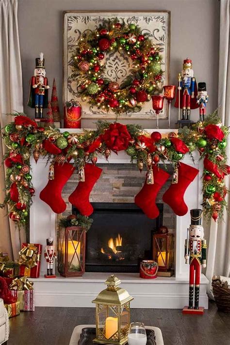 But decorating a mantel is a challenge for me! 75+ Most Beautiful Christmas Fireplace Decorating Ideas ...