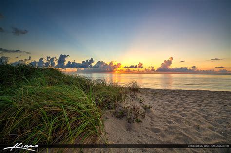 Sunrise From Singer Island Beach Along East Coast Hdr Photography By