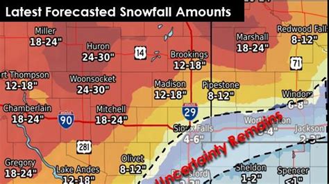Sioux Falls Weather Uncertainty Remains For Winter Storm Snowfall In
