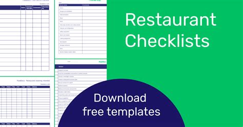 Restaurant Checklists Hub Free Templates And Downloads