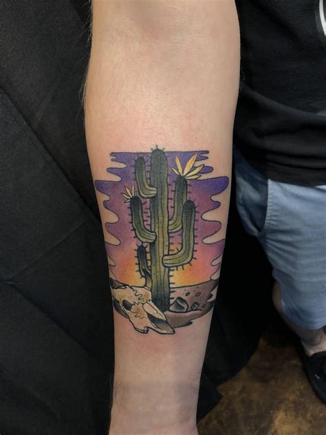 Hours may change under current circumstances Saguaro Cactus by Scott Ledbetter at Inkbomb Tattoo in ...