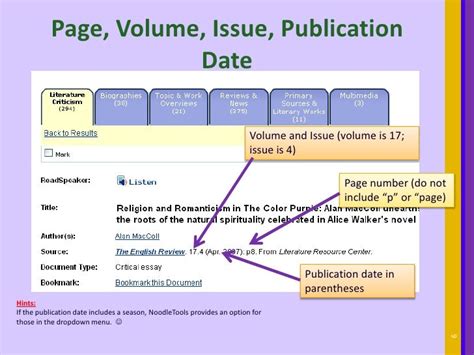 How To Cite A Journal Article From The Gale Literature Resource Cente