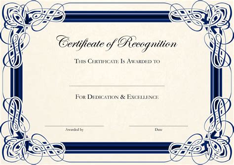 Certificate Of Appreciation Template Word Doc Free Download