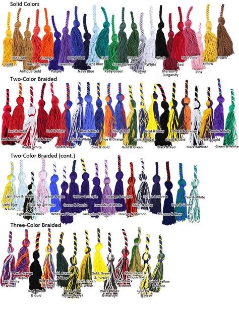 Graduation Cord Colors And Meanings Honor Cord Colors Graduation