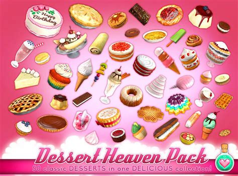 3d Model Dessert Heaven Pack Vr Ar Low Poly Cgtrader