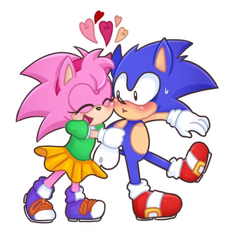 Classic Amy Rose And Classic Sonic Pixshark Com Classic Sonic X