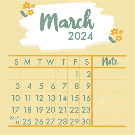 Calendario Marzo 2024 Descarga Gratuita De Plantilla En Pngtree