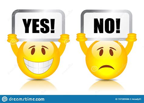Yes No Smiley Stock Illustrations 36 Yes No Smiley Stock